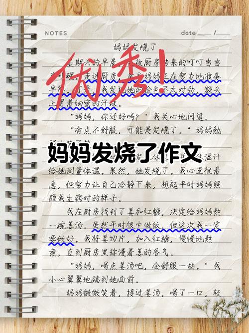 初中作文写我发烧600