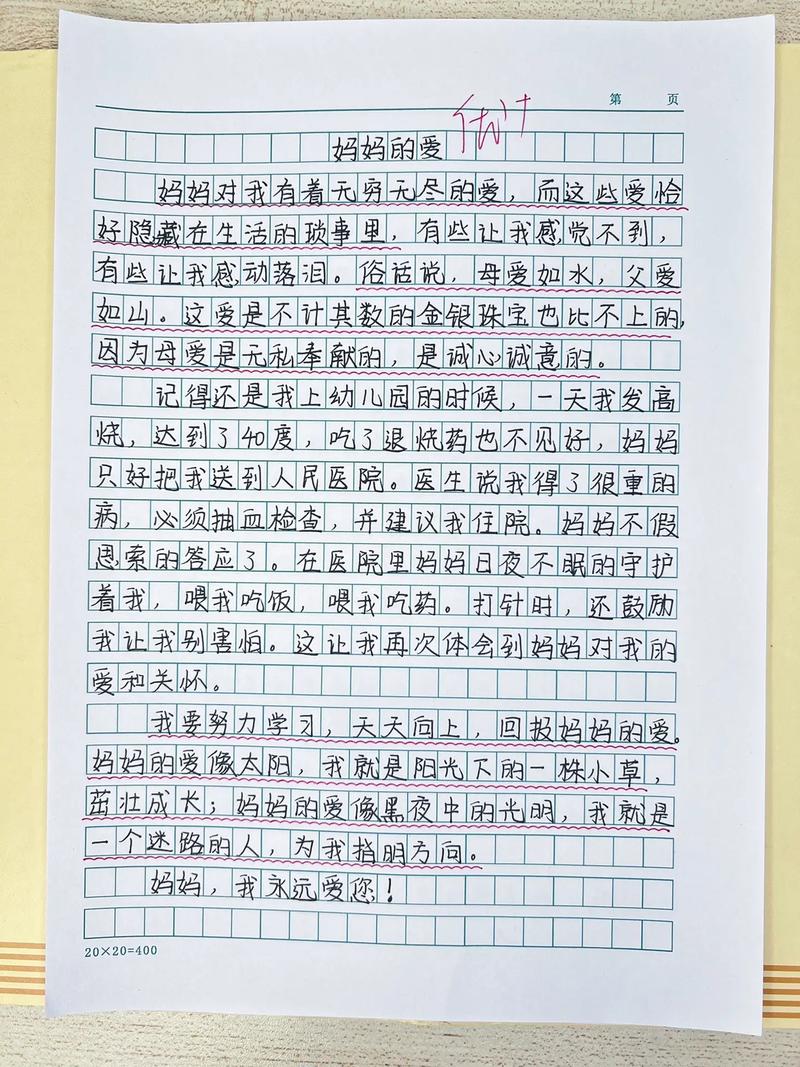 初中作文写我发烧600