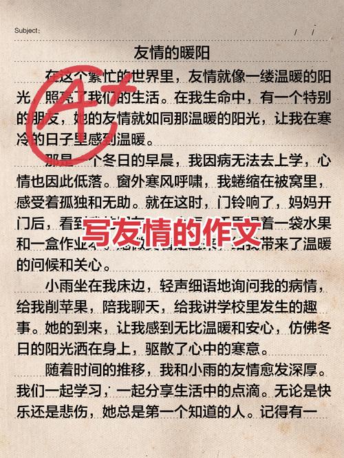 最是友情能致远初中作文