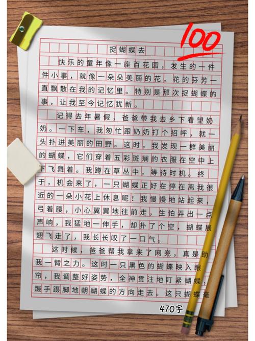 捉蝴蝶初中作文600字
