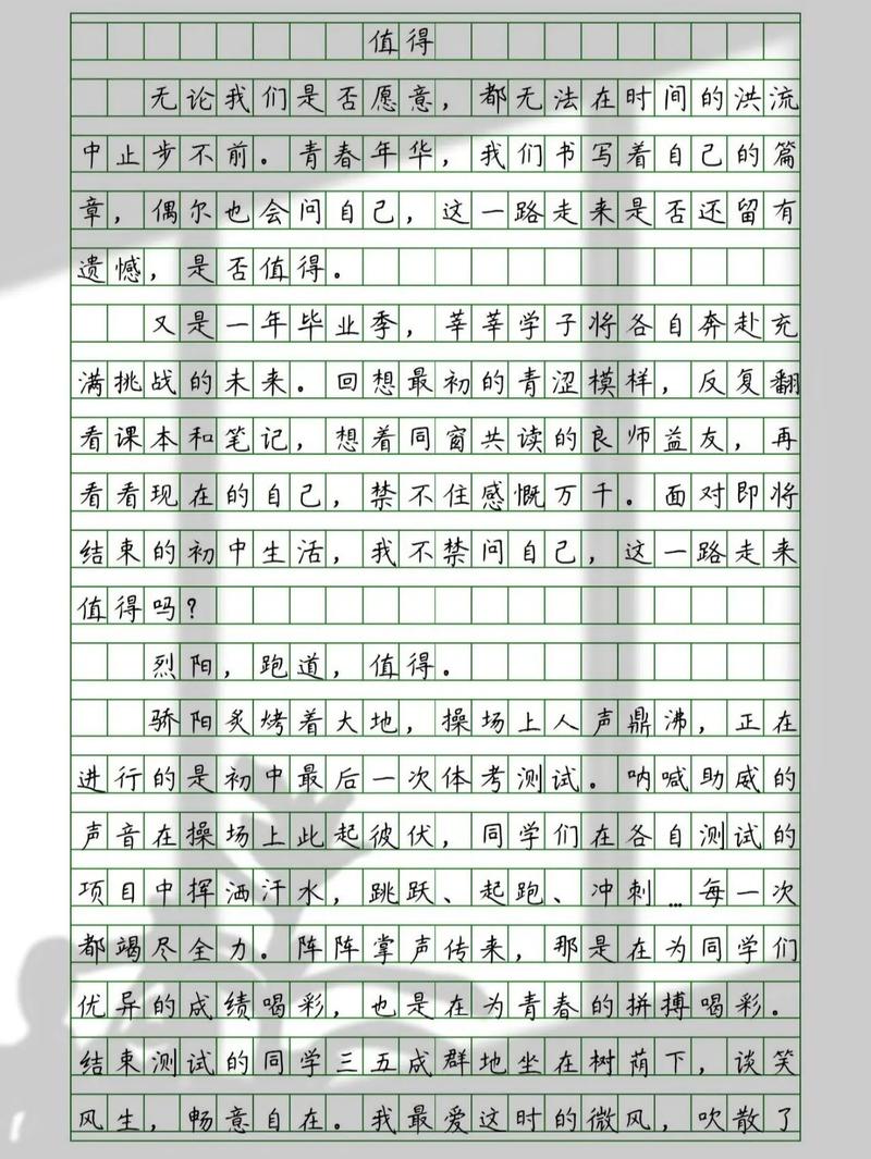 这样做值得初中700字
