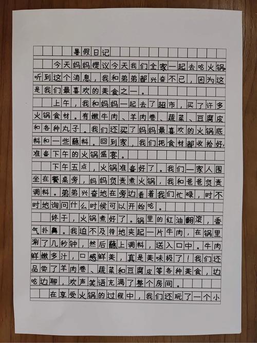 400字的日记暑假初中