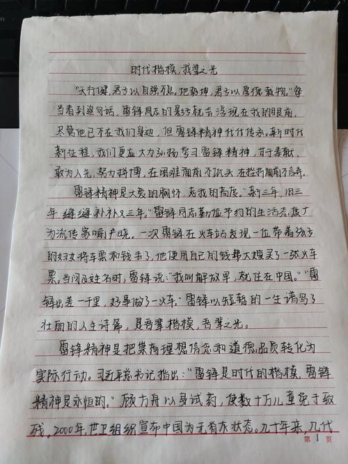 学雷锋活动初中500字