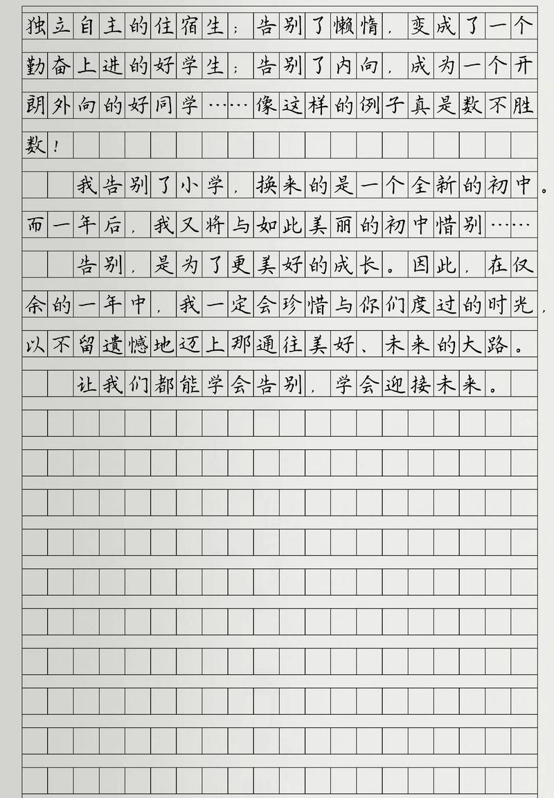告别初中成长作文八百字