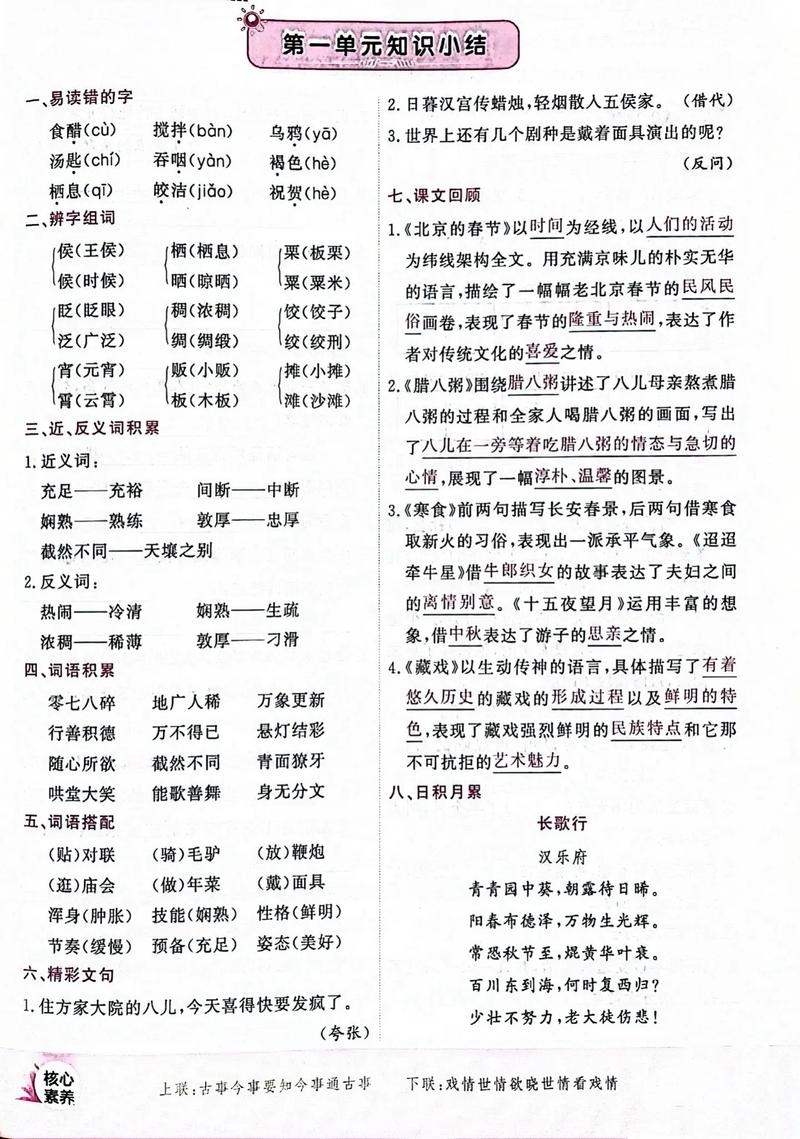 小学毕业班语文总复习