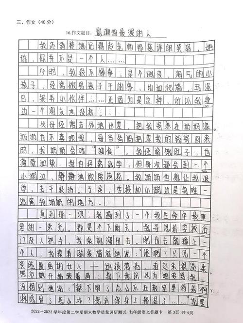初中关于影响很深的作文