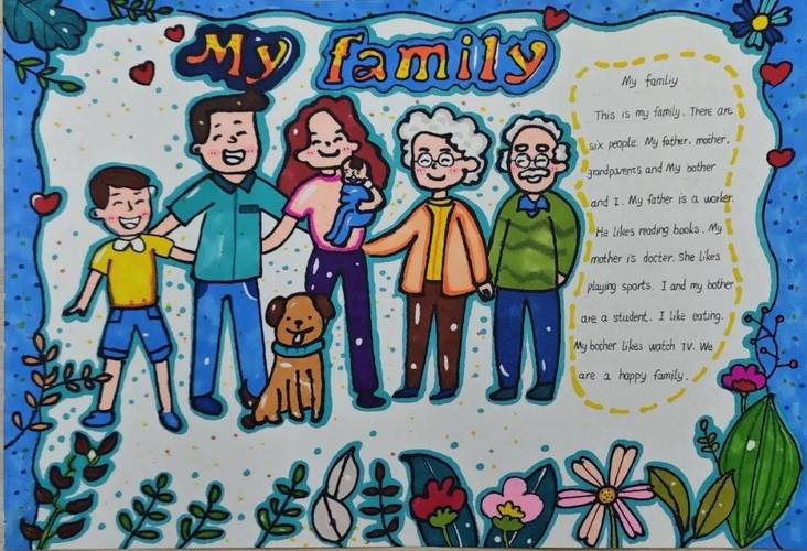 英语小报 初中 全家福