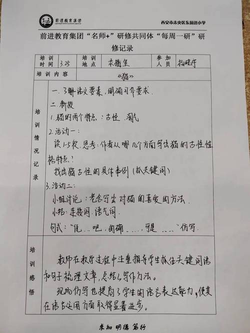 小学校本教研活动记录