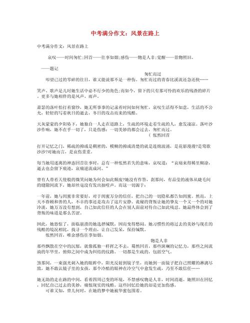 风景在路上500字初中