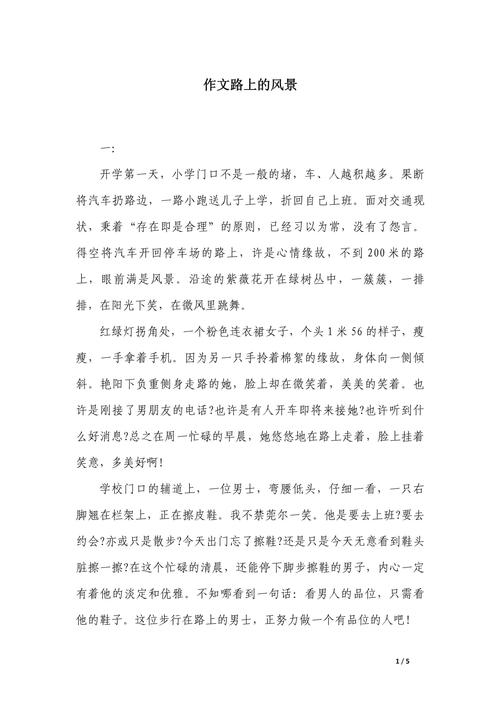 风景在路上500字初中