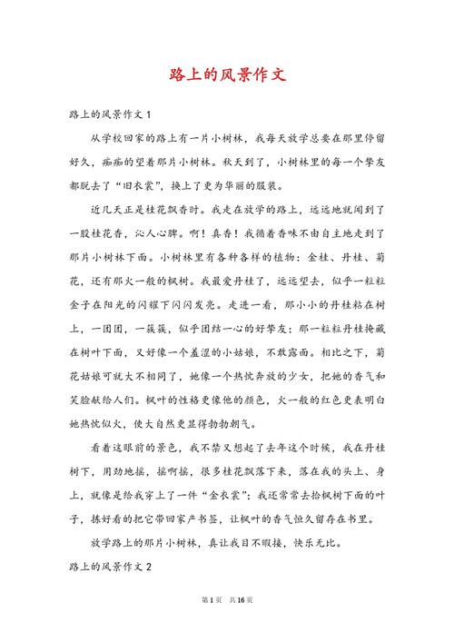 风景在路上500字初中