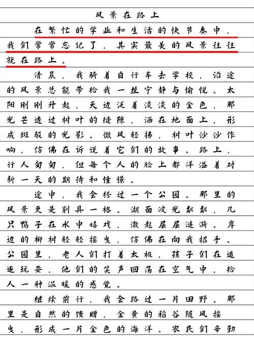 路上的风景600字初中