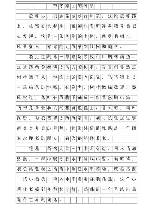 路上的风景600字初中