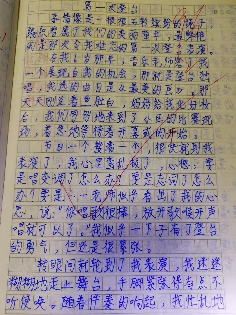 关于描写演出的作文初中