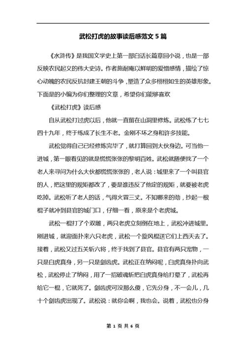 武松的作文800字初中