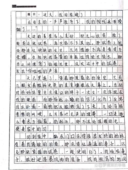等到了初中作文600字
