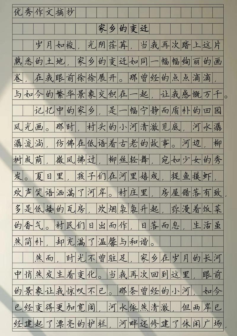 见证生活的变迁作文初中
