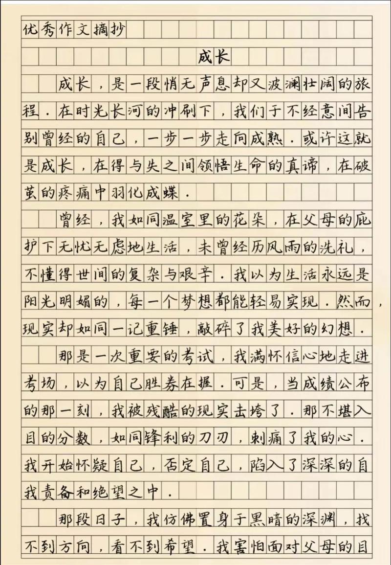 有关成长的作文初中作文