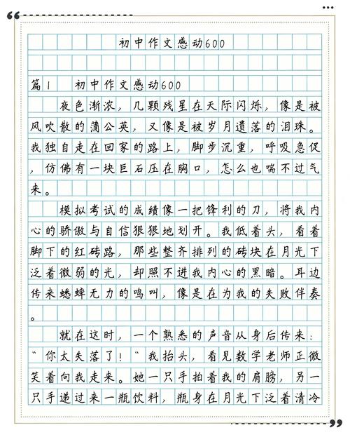 感动的作文初中600字