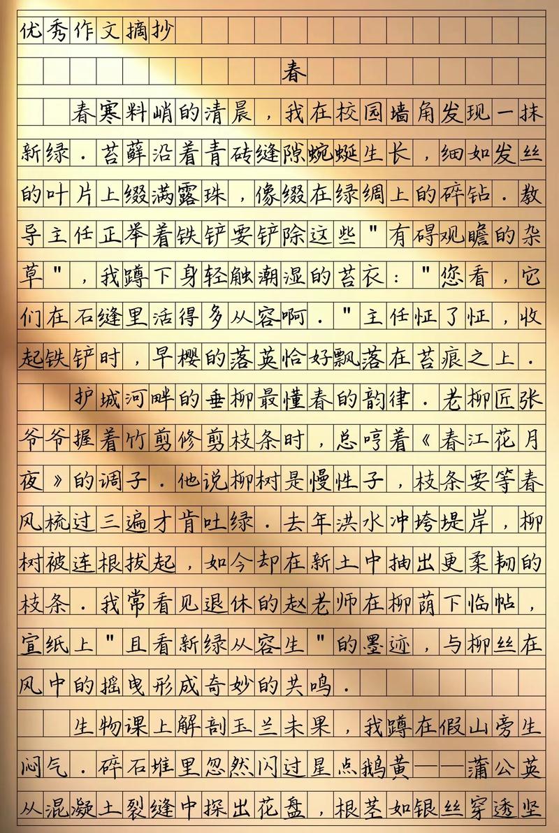 春作文300字初中作文