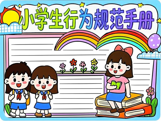 小学生行为规范简笔画