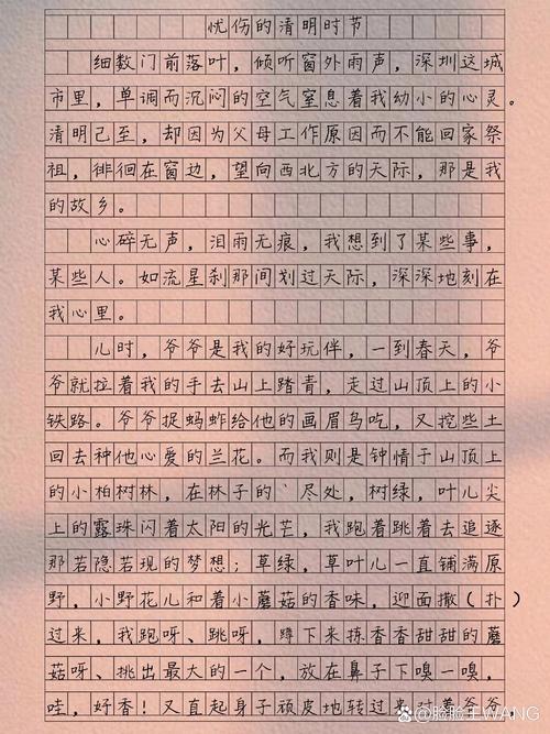 初中的忧伤作文600字
