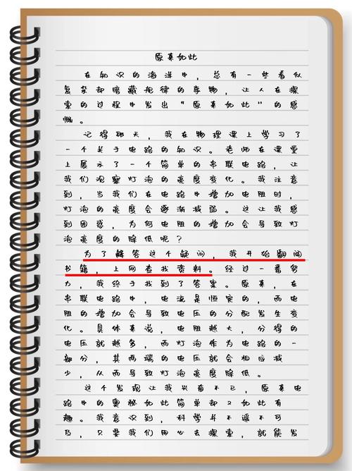 初中优秀作文 原来如此