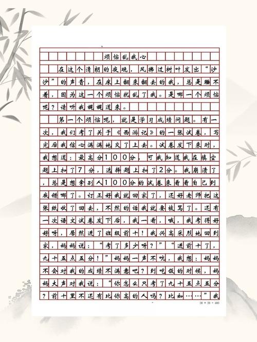 我的烦恼作文初中500