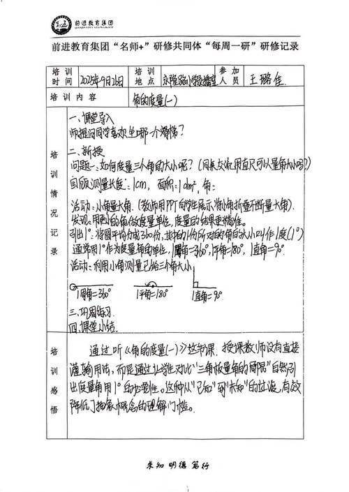 小学数学课外活动记录