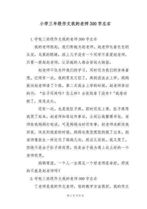 小学生作文我的新老师
