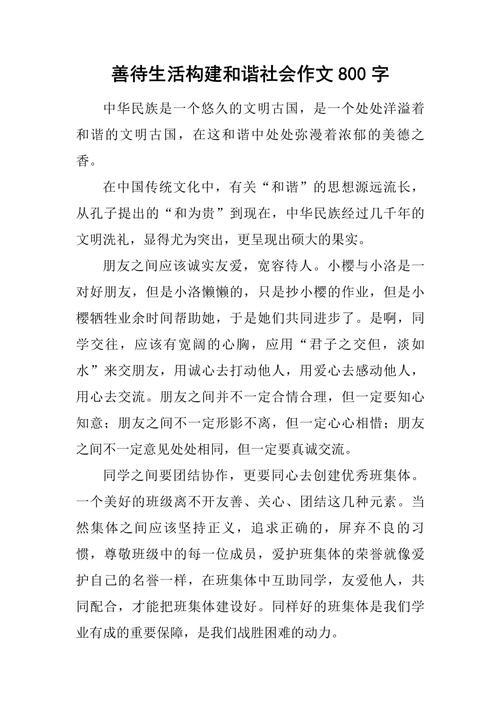 小康社会作文初中800