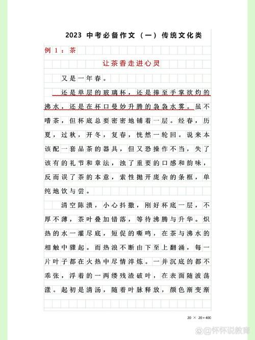 茶让我们懂得 初中作文