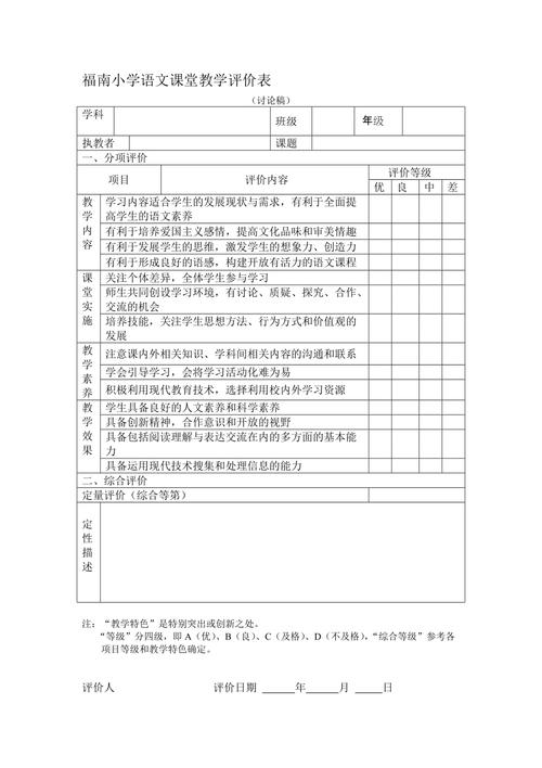 小学语文课堂评价用语