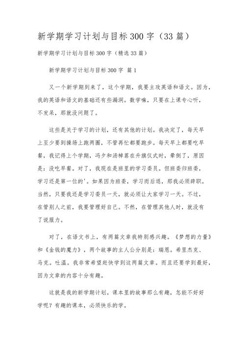 初中的规划作文300字