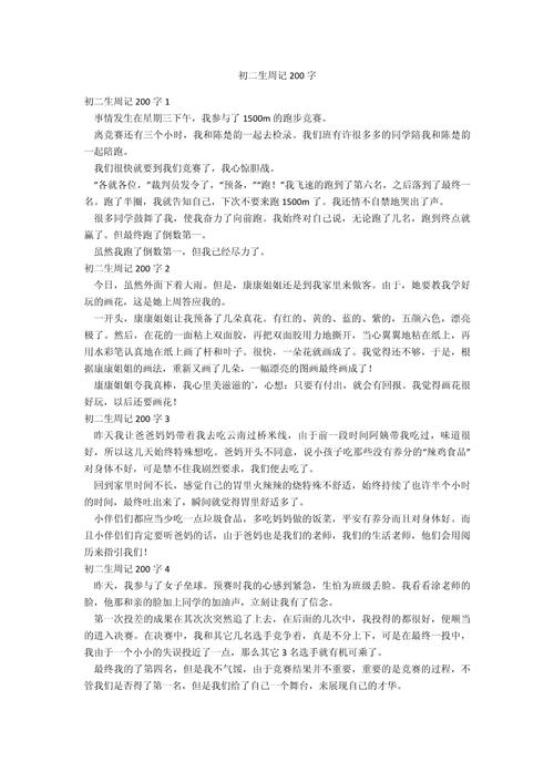 新初中感悟200字日记