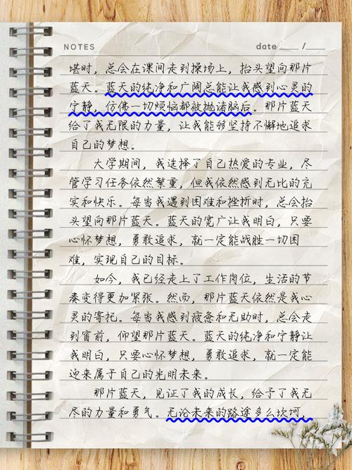 成长的那片蓝天初中作文