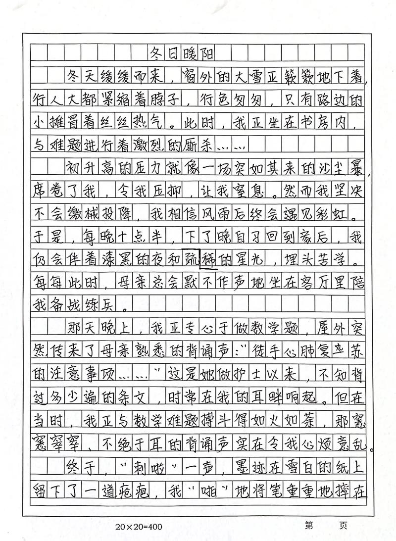 关于父母的作文例文初中