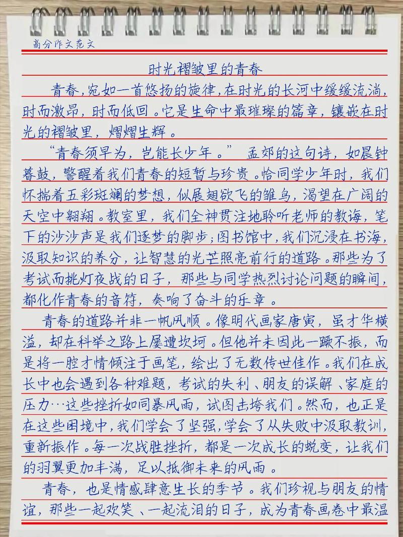 初中青春励志文400字