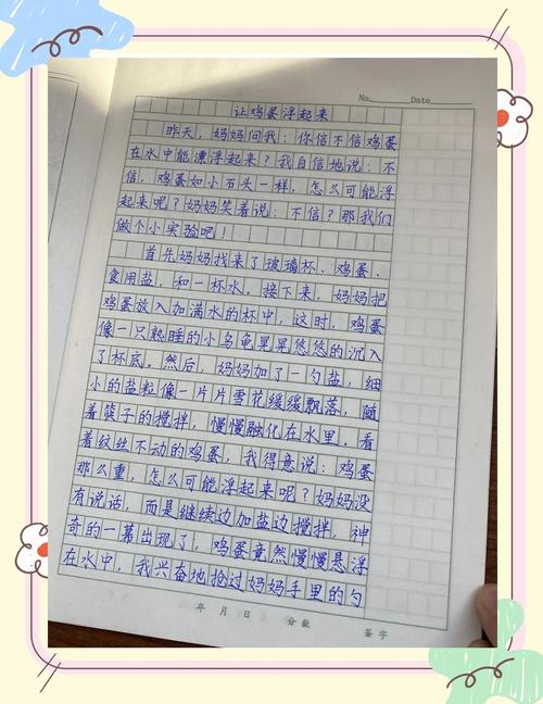 小实验作文300字初中