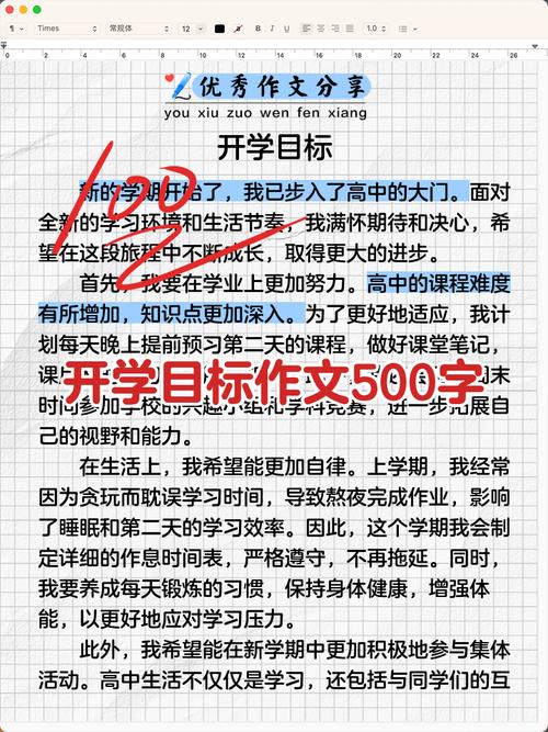 初中目标和计划500字