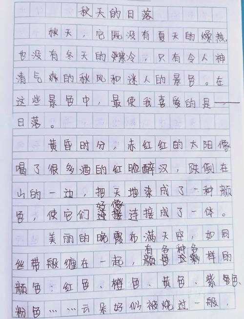 秋日的作文400字初中