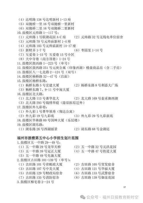 福州2025小学划片