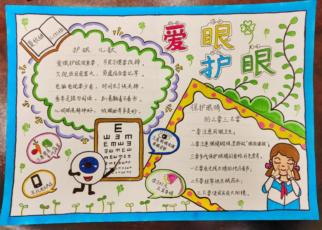 小学生爱护眼睛手抄报