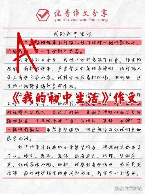 我心中的初中1000字