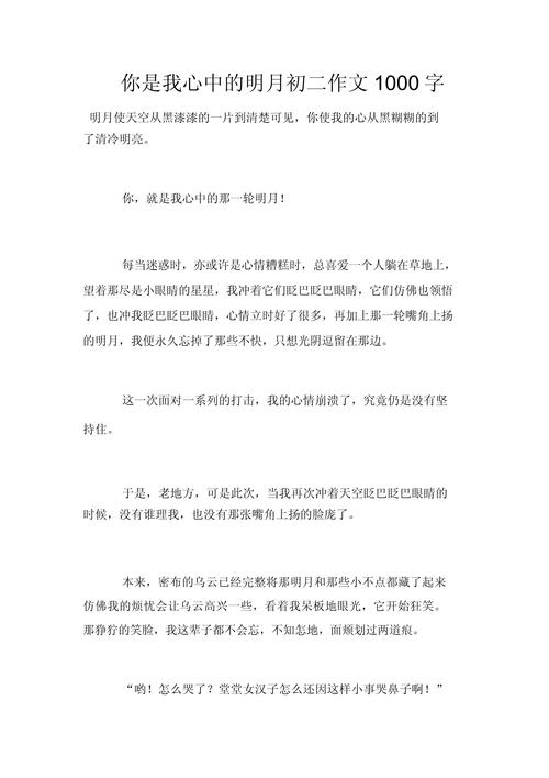我心中的初中1000字