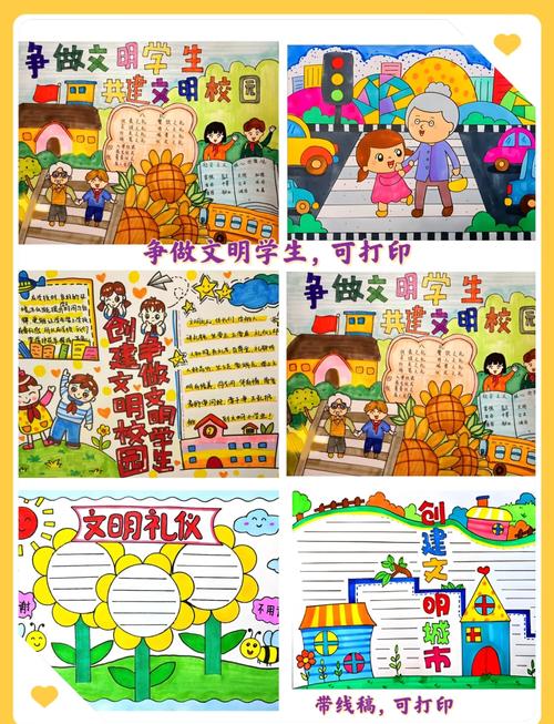 做文明的小学生手抄报