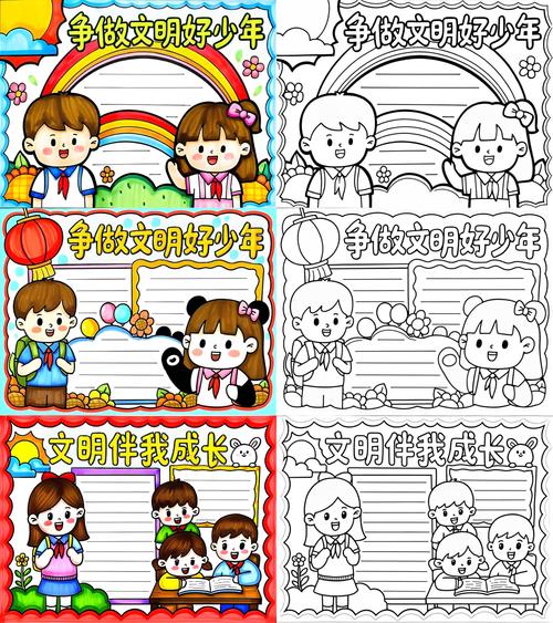 做文明的小学生手抄报