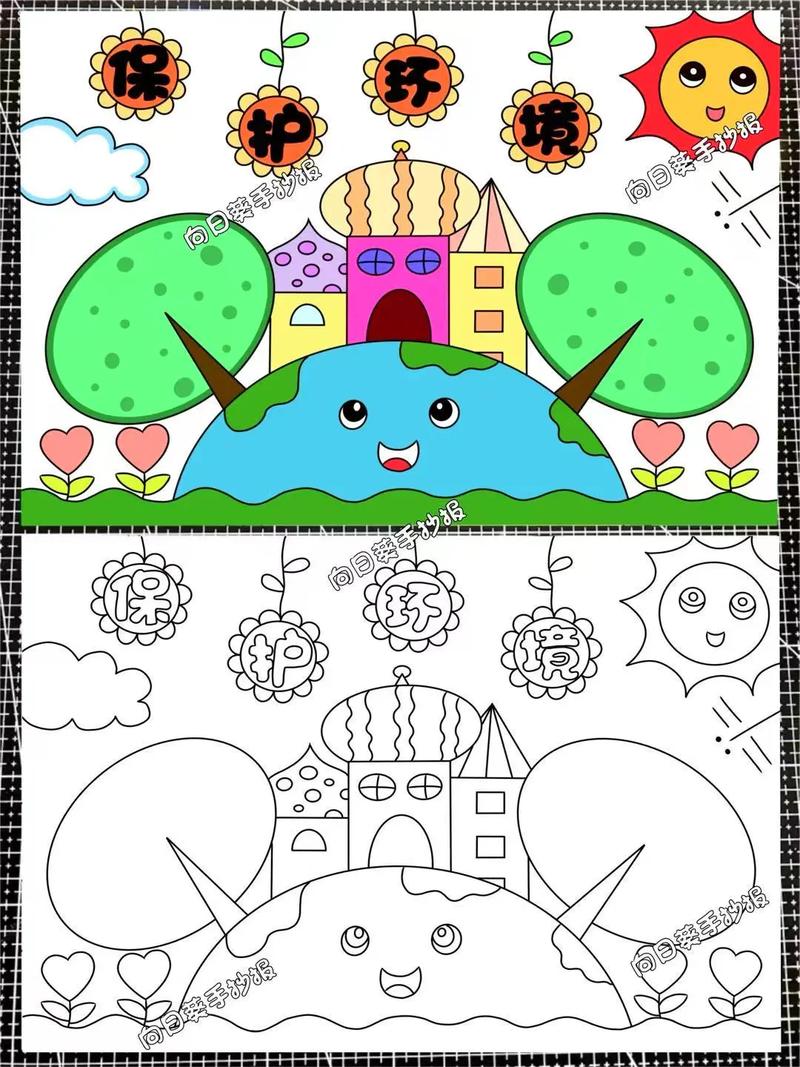 小学生保护环境简笔画