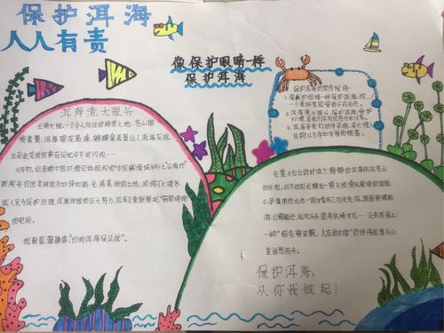 小学生保护洱海手抄报